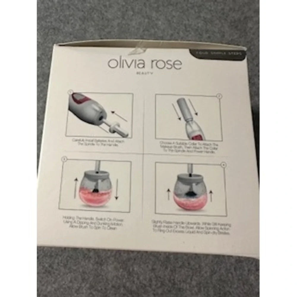 Olivia Rose Electric Cordless Battery Makeup Brush Cleaner, Spins & Dries Clean‎